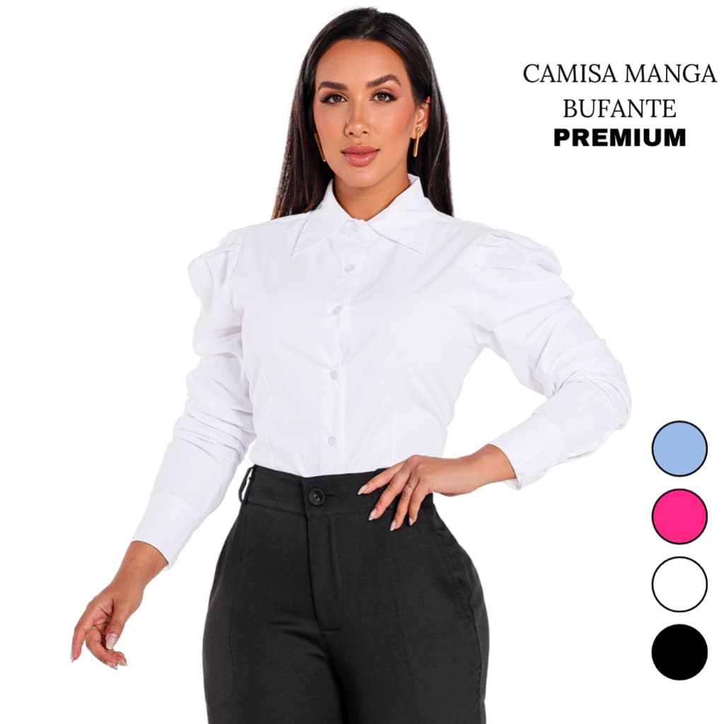 Camisa Social  Feminina Manga Longa  princesa bufante