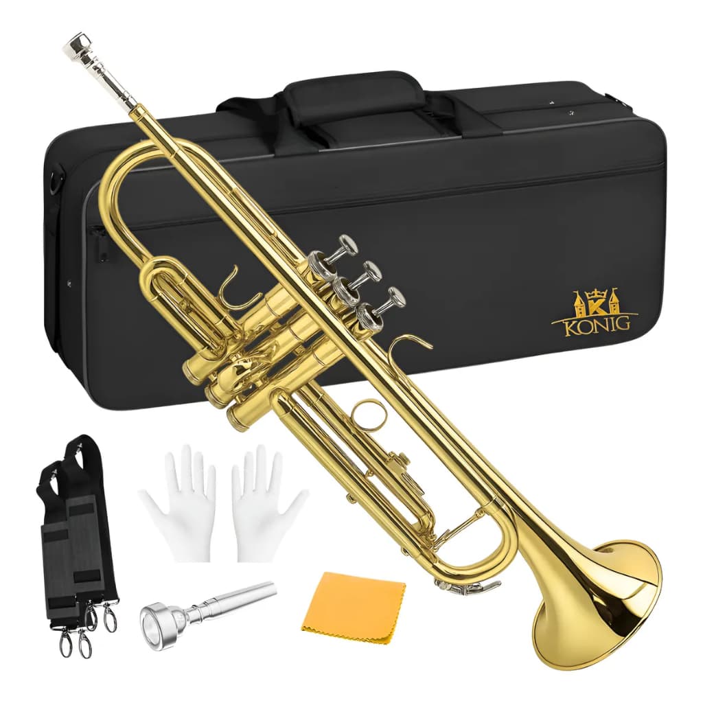 Trompete Konig Laqueado Si Bemol Dourado
