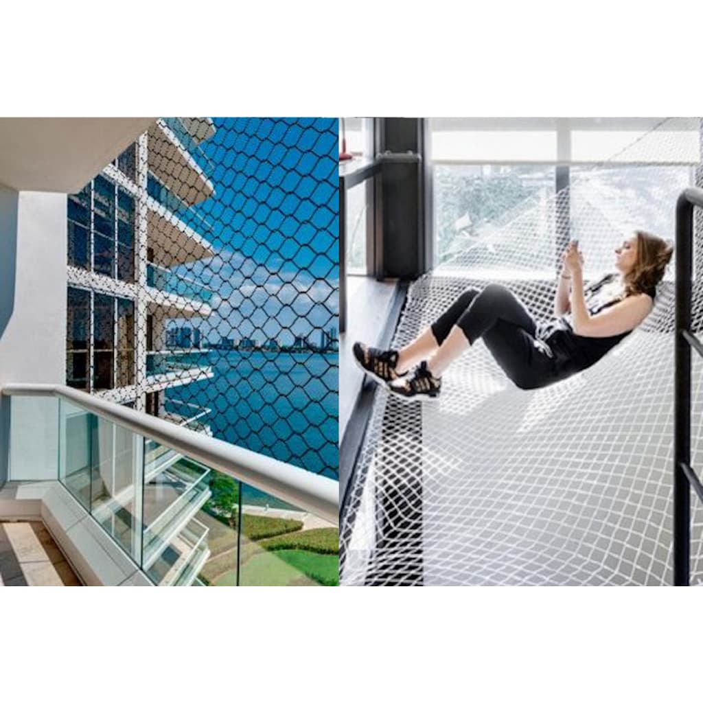 Rede tela proteção Janelas Varandas Piscinas Branca ou Preta