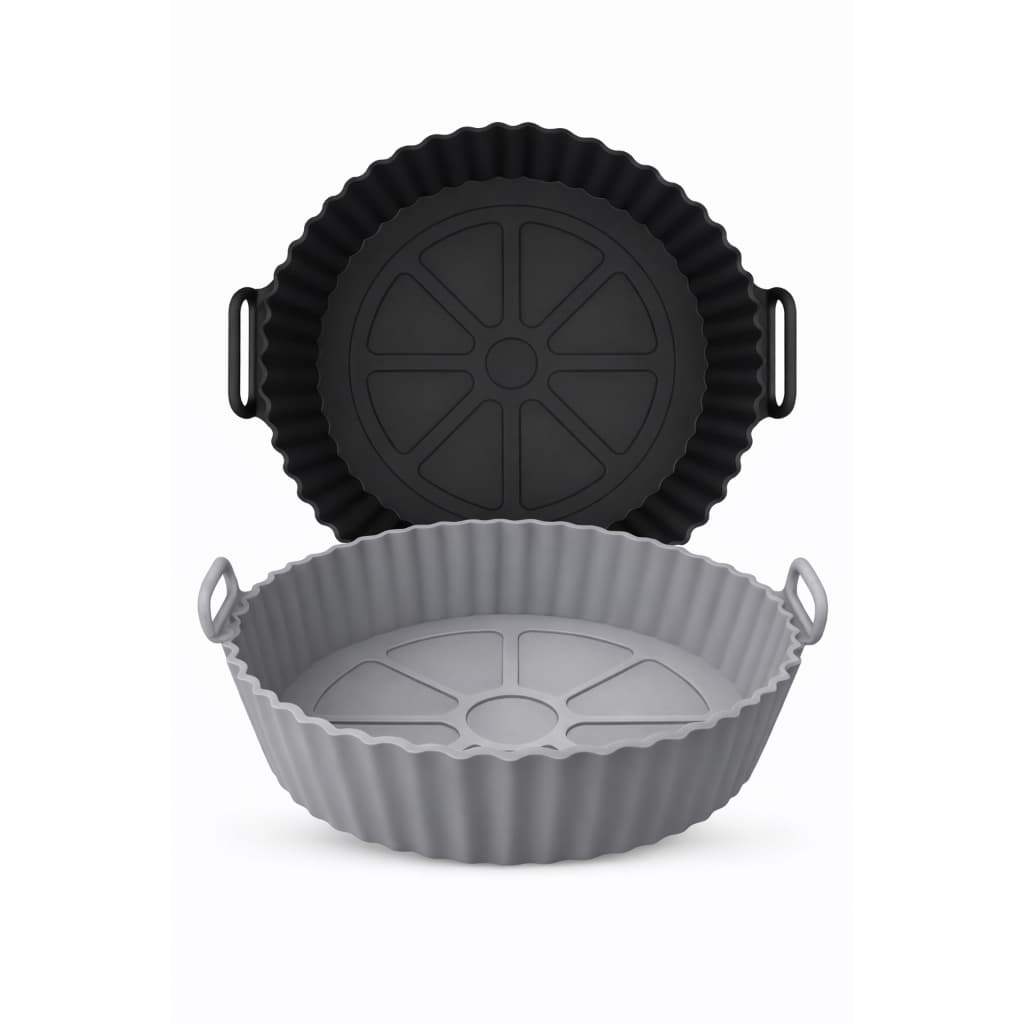 Kit 2 Formas Silicone Air Fryer 20cm Reutilizável
