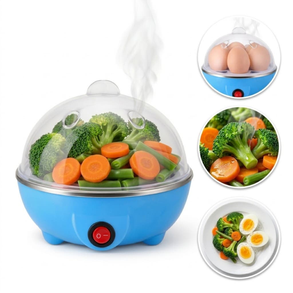 Cozedor De Legumes e Ovos A Vapor Elétrico Multifuncional 110v Vaporizador Portátil Fit