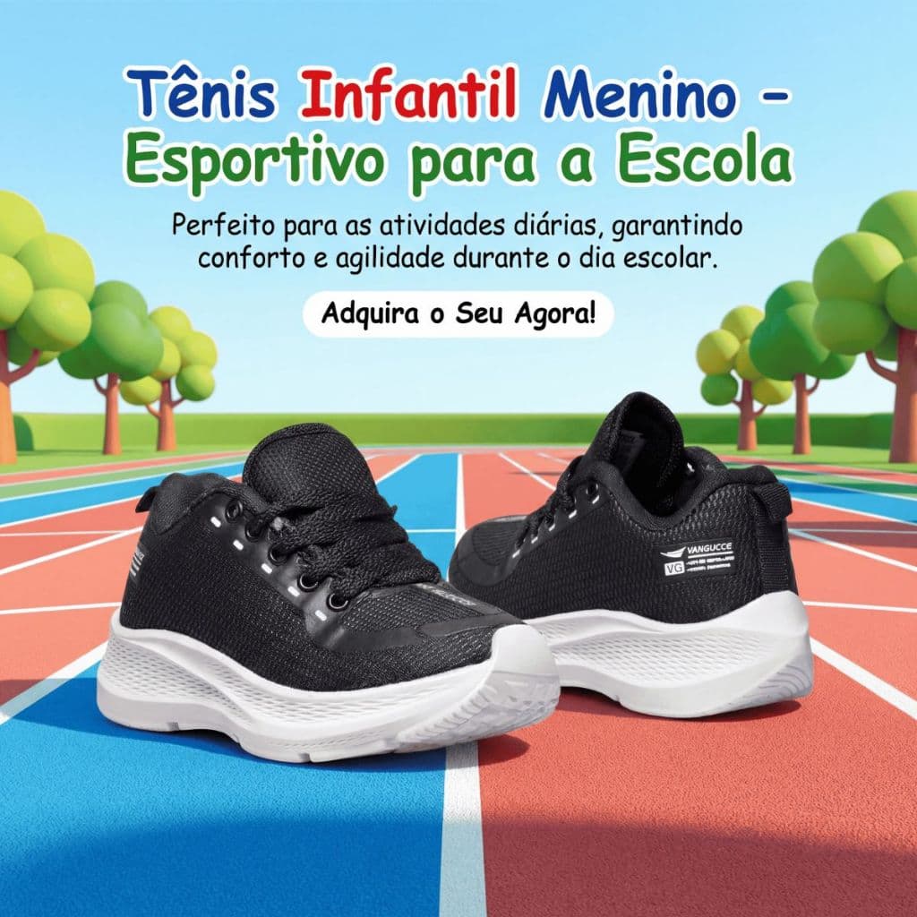 Tênis Infantil Para Menino Resistente – Confortável e Perfeito para Correr 26 - 36 | COMPRE JÁ!