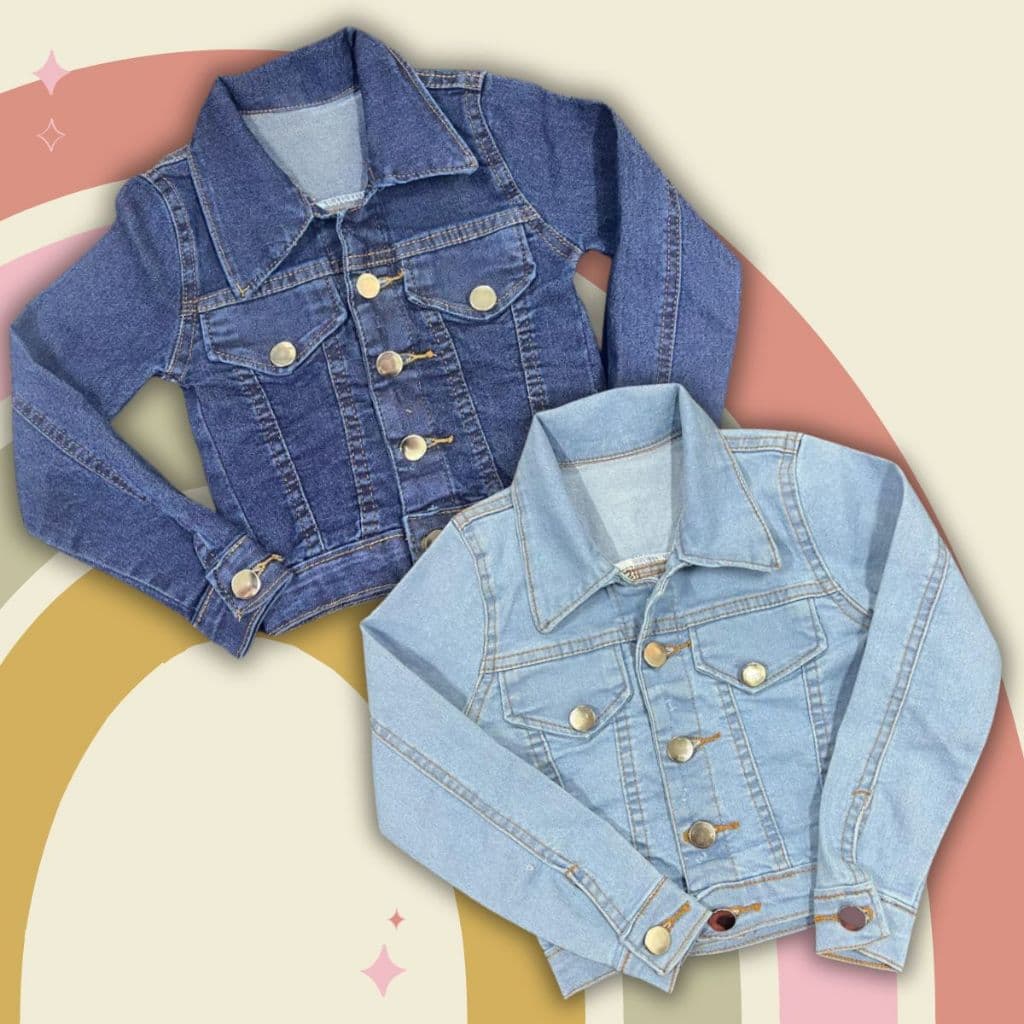 Jaqueta infantil masculina jeans manga longa menino promoção lycra criança