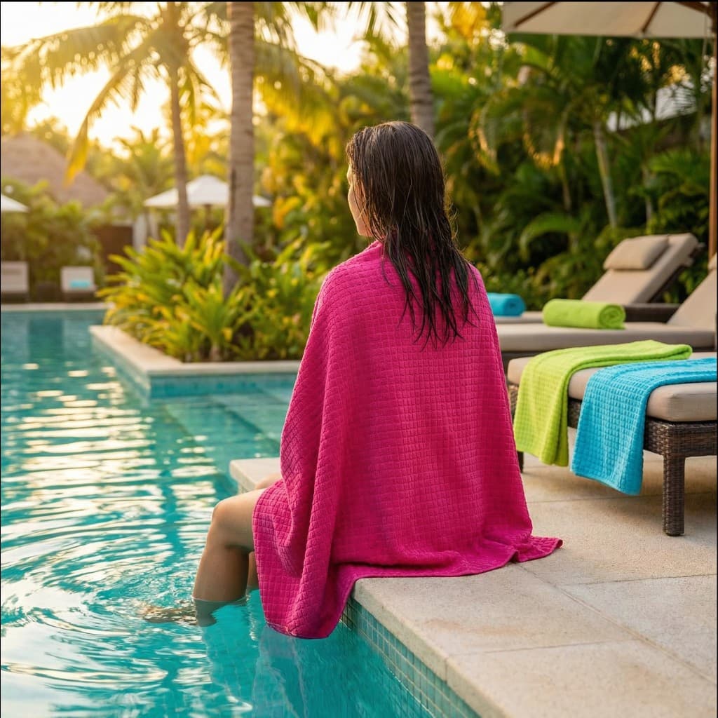 Toalha de Banho 70x140cm Secagem Rápida Microfibra | Macia Absorção Viagem Natação Praia Piscina