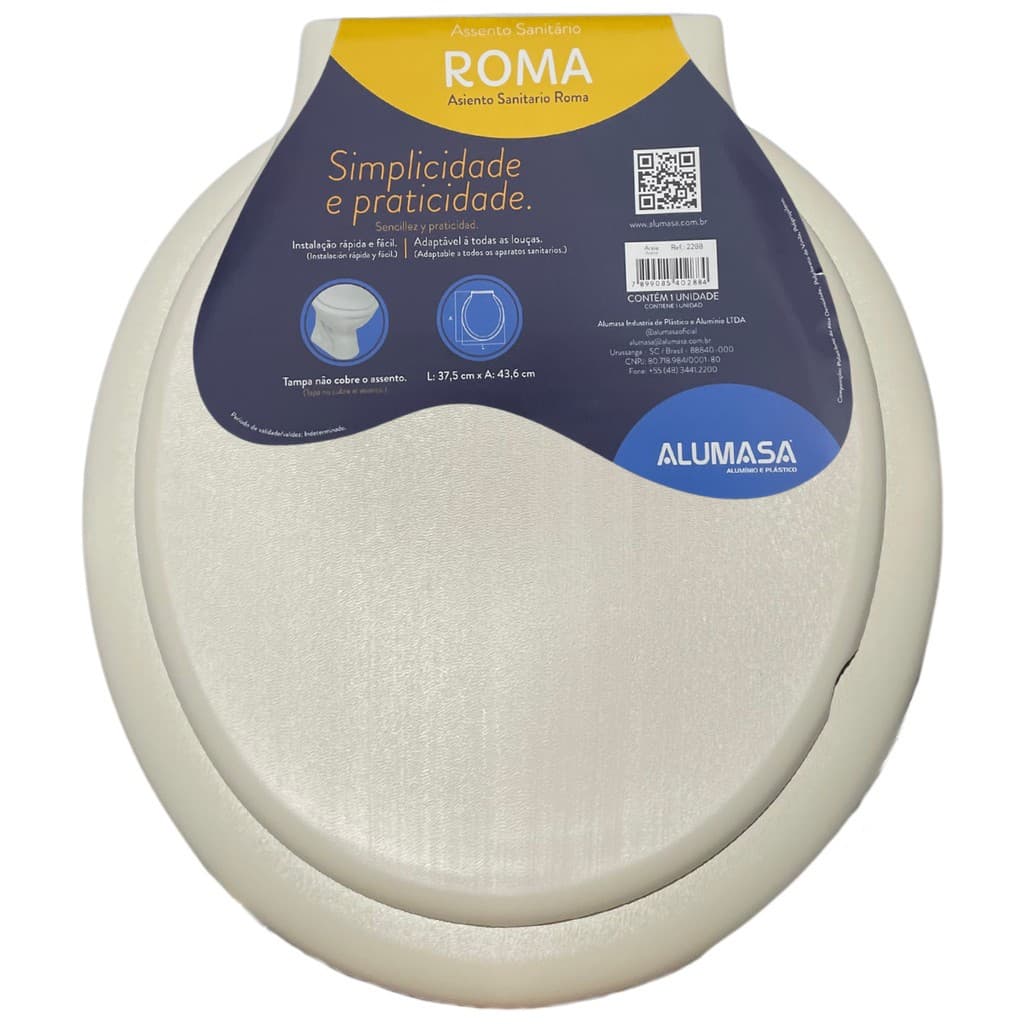 Assento Sanitário Tampa Vaso Redondo Oval Universal Basico Deca Celite Icasa Logasa Incepa