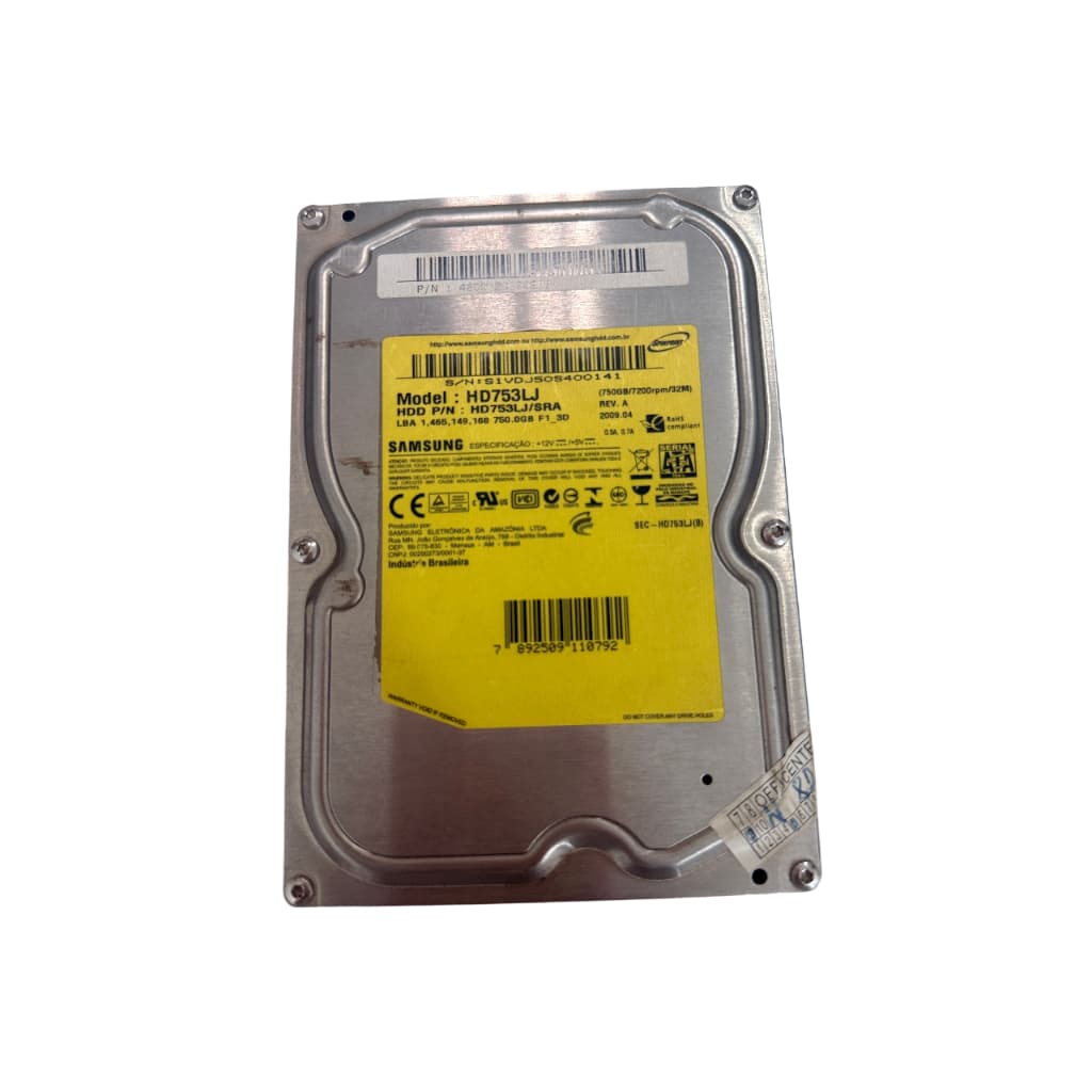 Hd Samsung 7200 Rpm 750gb Samsung Desktop Prateado