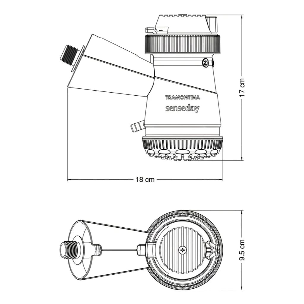 Chuveiro elétrico de parede Tramontina Senseday branco 5500W 220v
