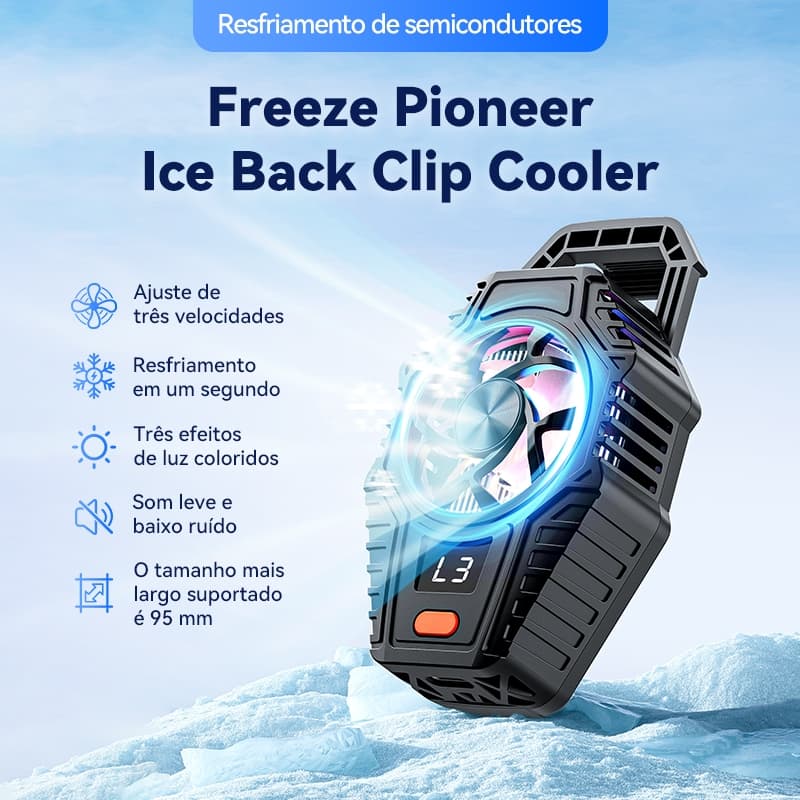 INOVA Cooler Gamer Turbo radiador celular resfriamento rápido para celular com radiador RGB clipe