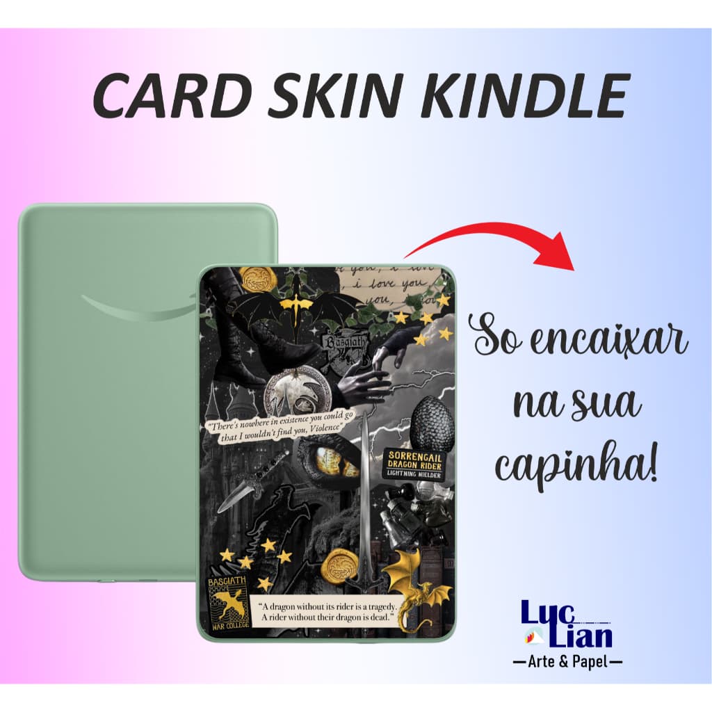Card Skin Holográfico Para Kindle - Quarta Asa, Violet
