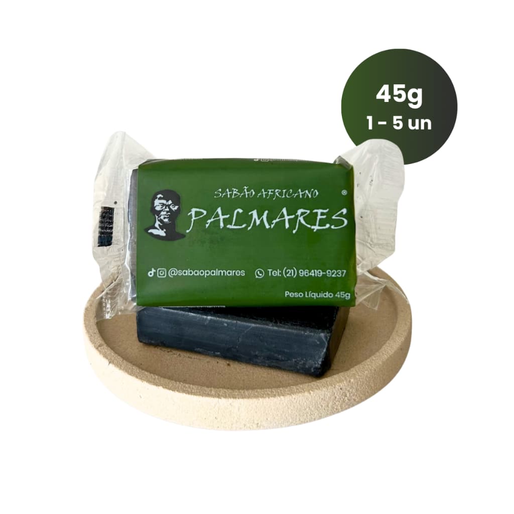 Sabão Palmares 45g kits 1/5 un - Sabão da Costa Africano Legítimo - Limpeza Espiritual