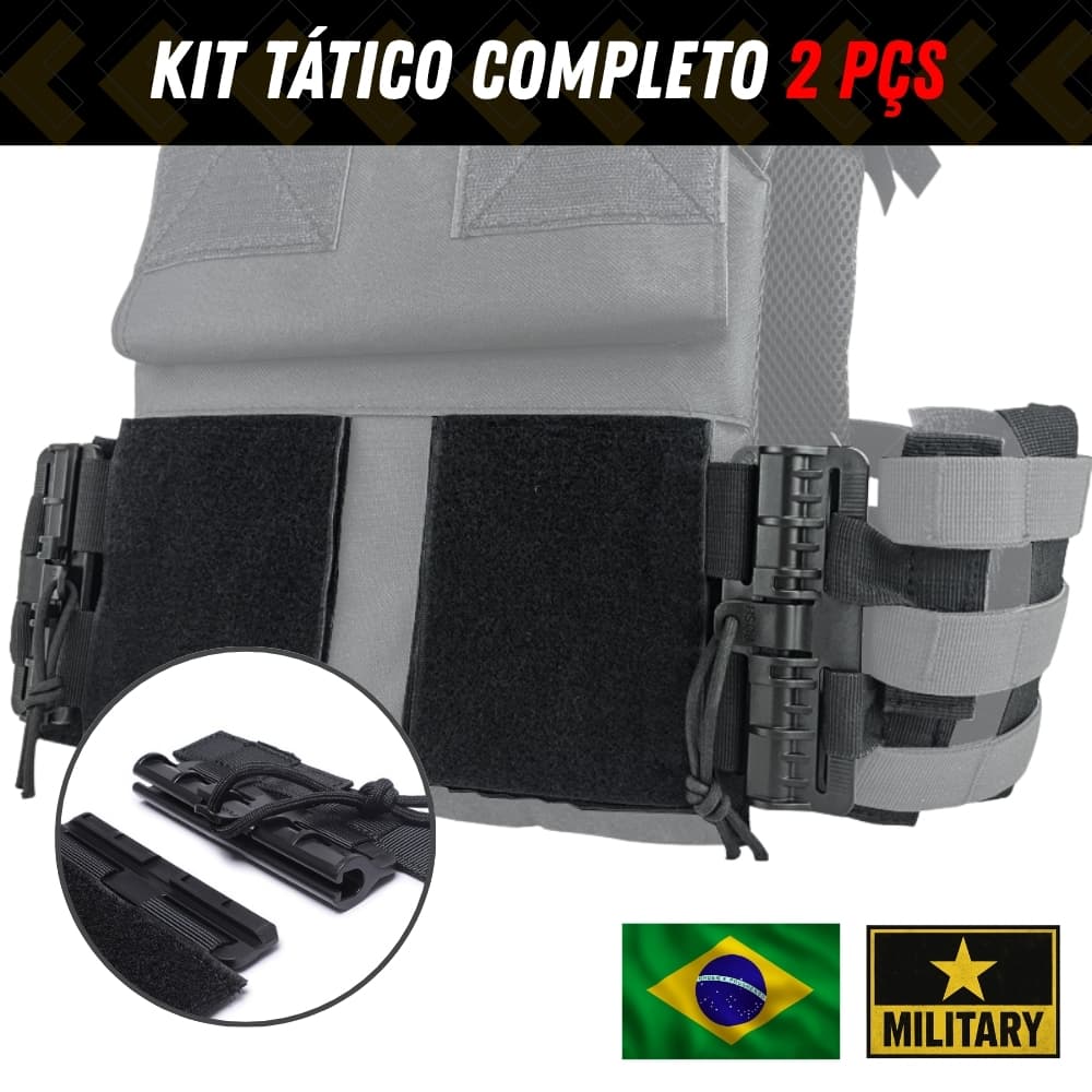 Kit Fivela Tática Liberação Rápida Colete Tático Conversão Lateral Engate Rápido Airsoft