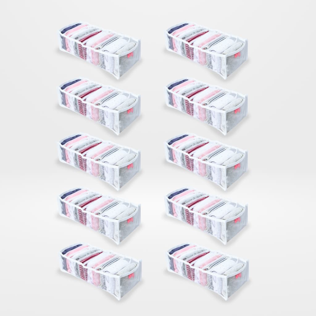 10 Colmeias Organizadoras Dobráveis de Armário e Gaveta para Calcinhas, Cuecas, Meias, Body