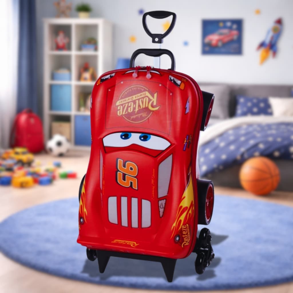 Mochila Mala de Rodinhas Infantil Escolar 3D Vingadores Marvel Disney Stitch Max Toy