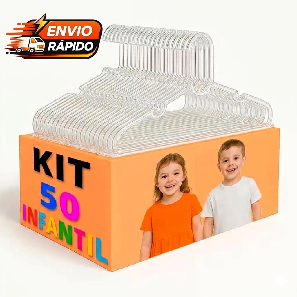 50 cabides infantil acrilico reforçado preço de atacado direto da fabrica