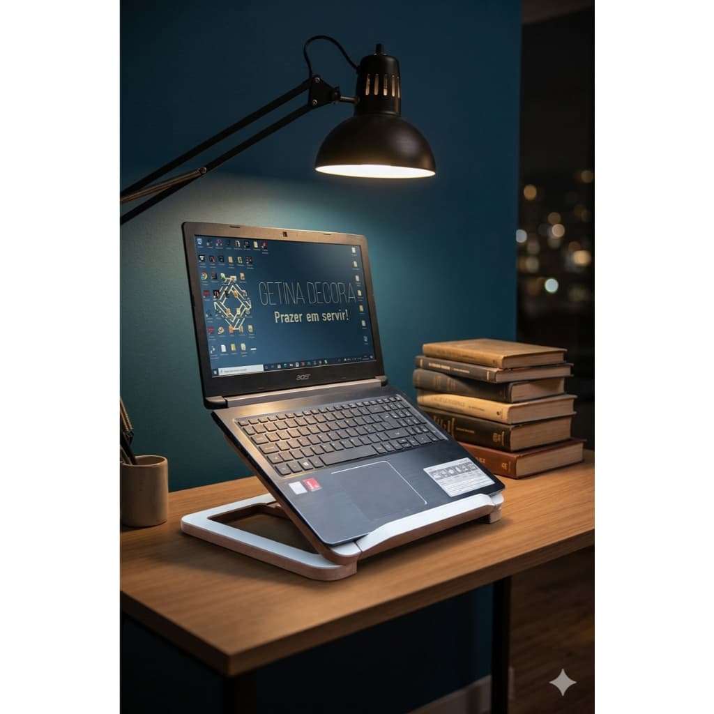 Suporte Para Notebook Livro Laptop Stand + Suporte Para Celular Kindle Tablet Resistente Ergonômico