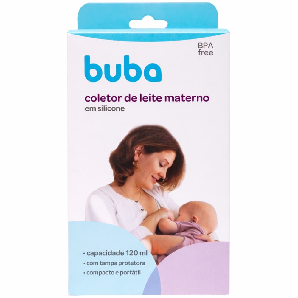 Coletor Leite Materno Buba Silicone 120ml Manual Portátil Sucção Infantil Recém Nascido