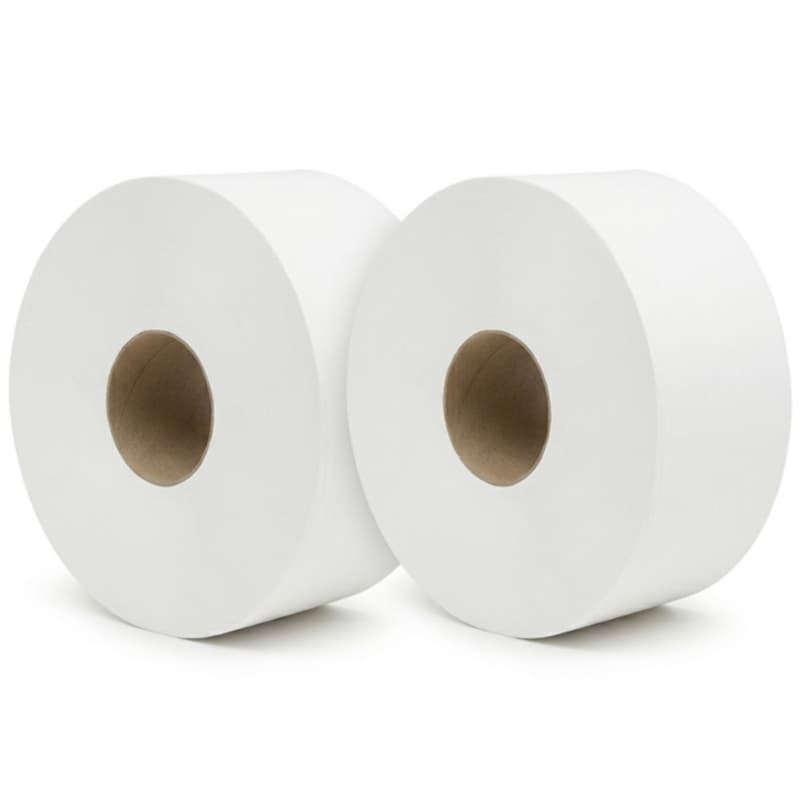 Kit 2 Papel Higiênico Rolão Institucional  Encardidinho 300m - Folha Simples 100% Fibras Naturais