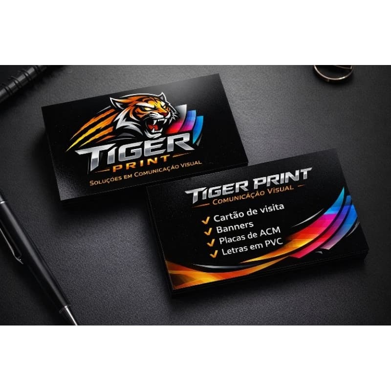 Cartão de visita 1000 unidades - frente e verso colorido - couche 300g