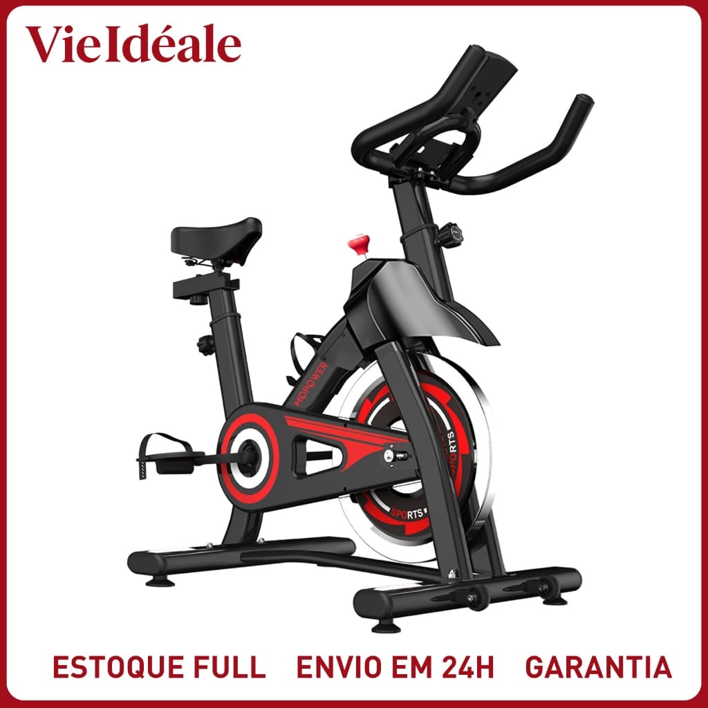 Bicicleta Spinning Ergométrica Exercício Profissional Monitor suporta até 120kg