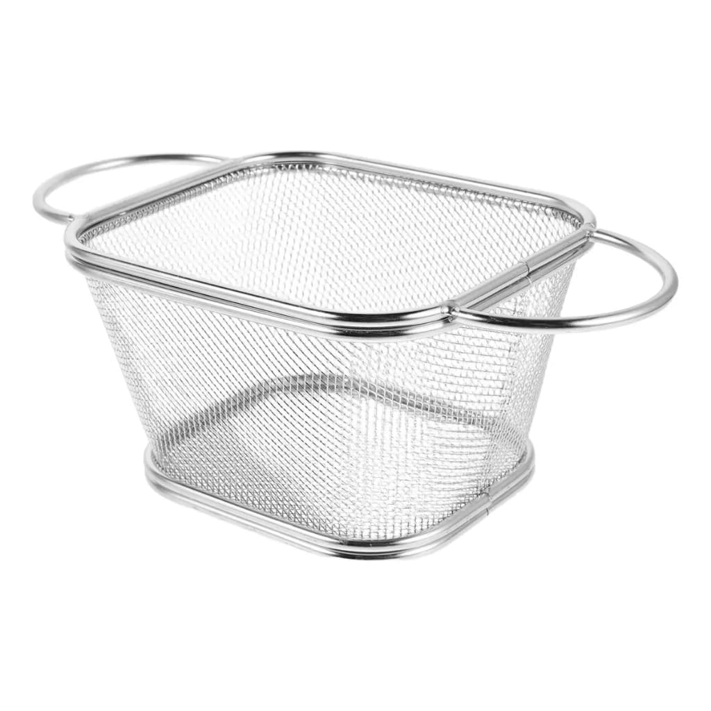 Cesto de Fritura Aço Inox – Ideal p/ Batata Frita e Petiscos