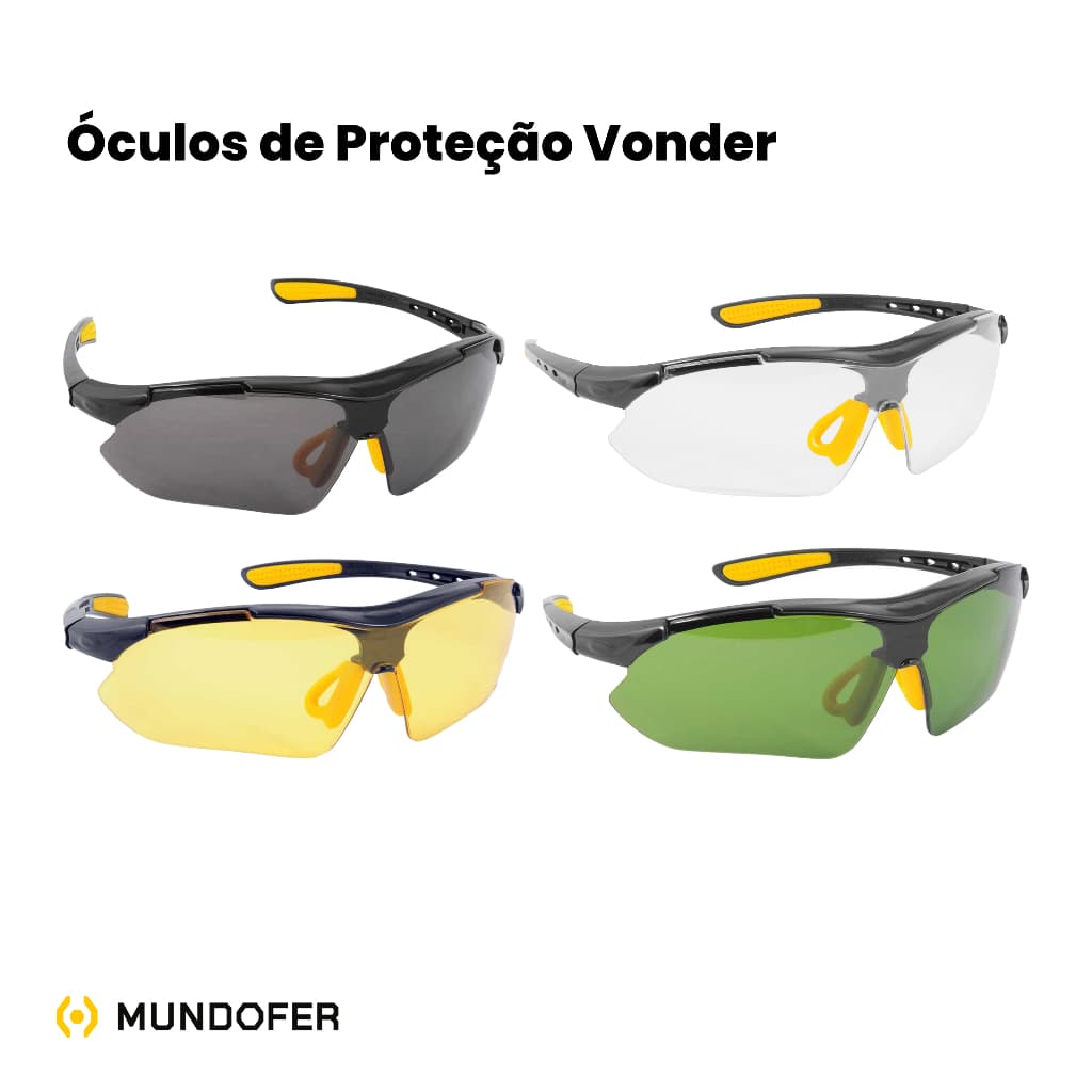 Óculos de Segurança Proteção EPI Boxer Vonder Visao Tatic Trabalho CA 42892