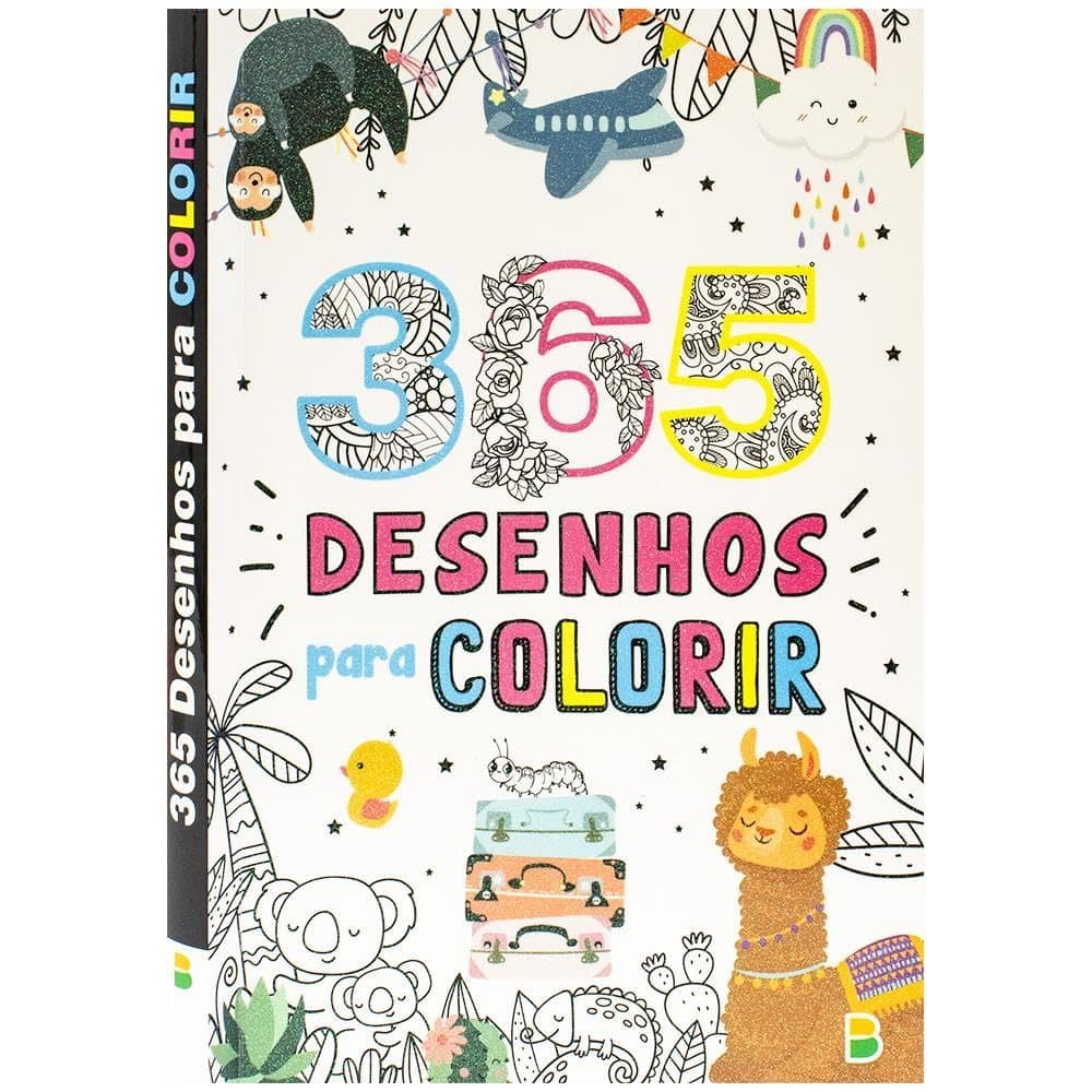 365 Desenhos Para Colorir Capa Com Glitter (BR)