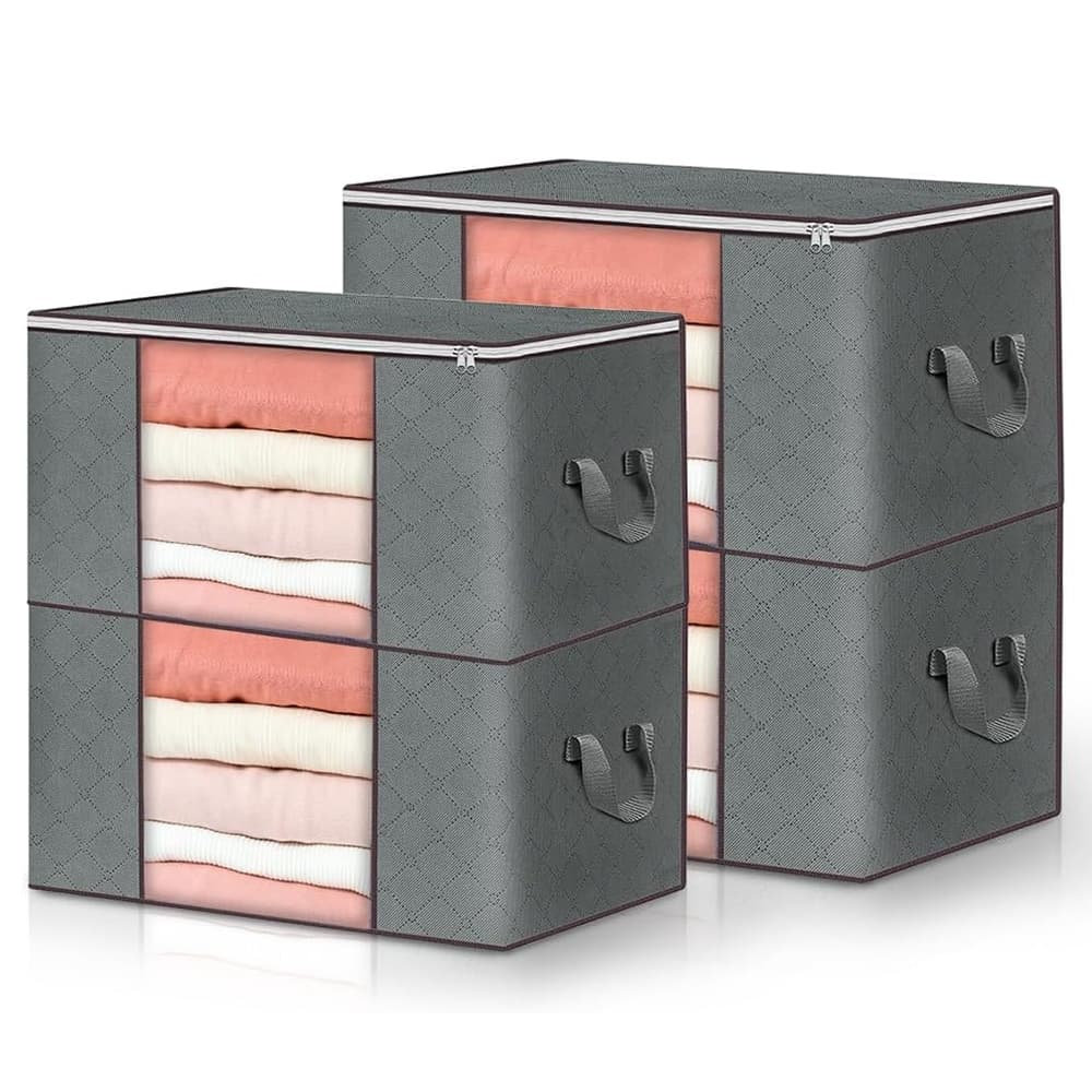 Caixa Saco Organizador Grande Edredom Cobertor Casaco Guarda Roupa Ecológico Anti-Poeira Umidade Multiuso