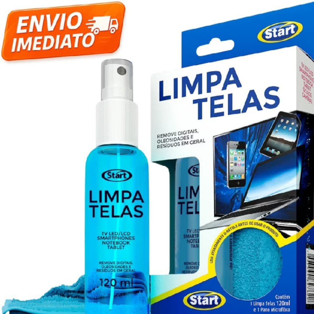 Limpa Telas Start 120ml + Pano Microfibra