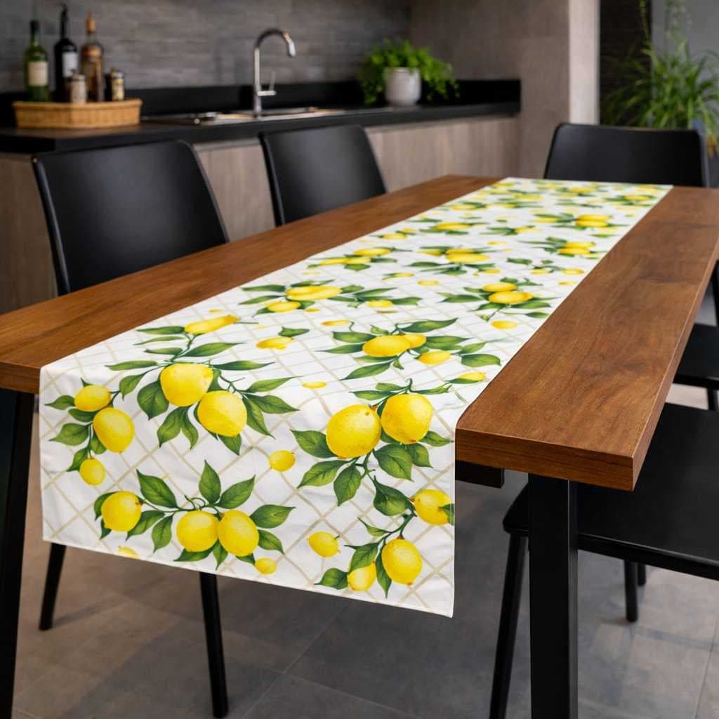 Caminho Trilho de Mesa Oxford Premium para Cozinha Decoração