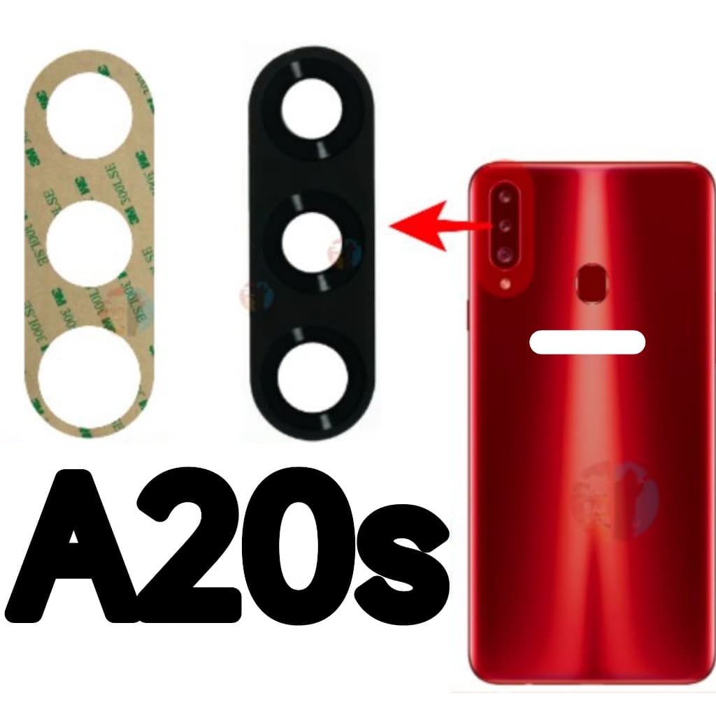 Lente da câmera Para Galaxy A20s Vidro da câmera Traseira Vidrinho