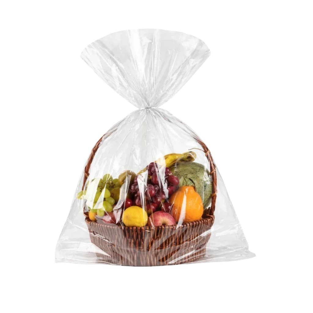 Kit Sacos Celofane Transparente 45x60 Brilhante p/ Cesta Presente 25 - 50 -100un