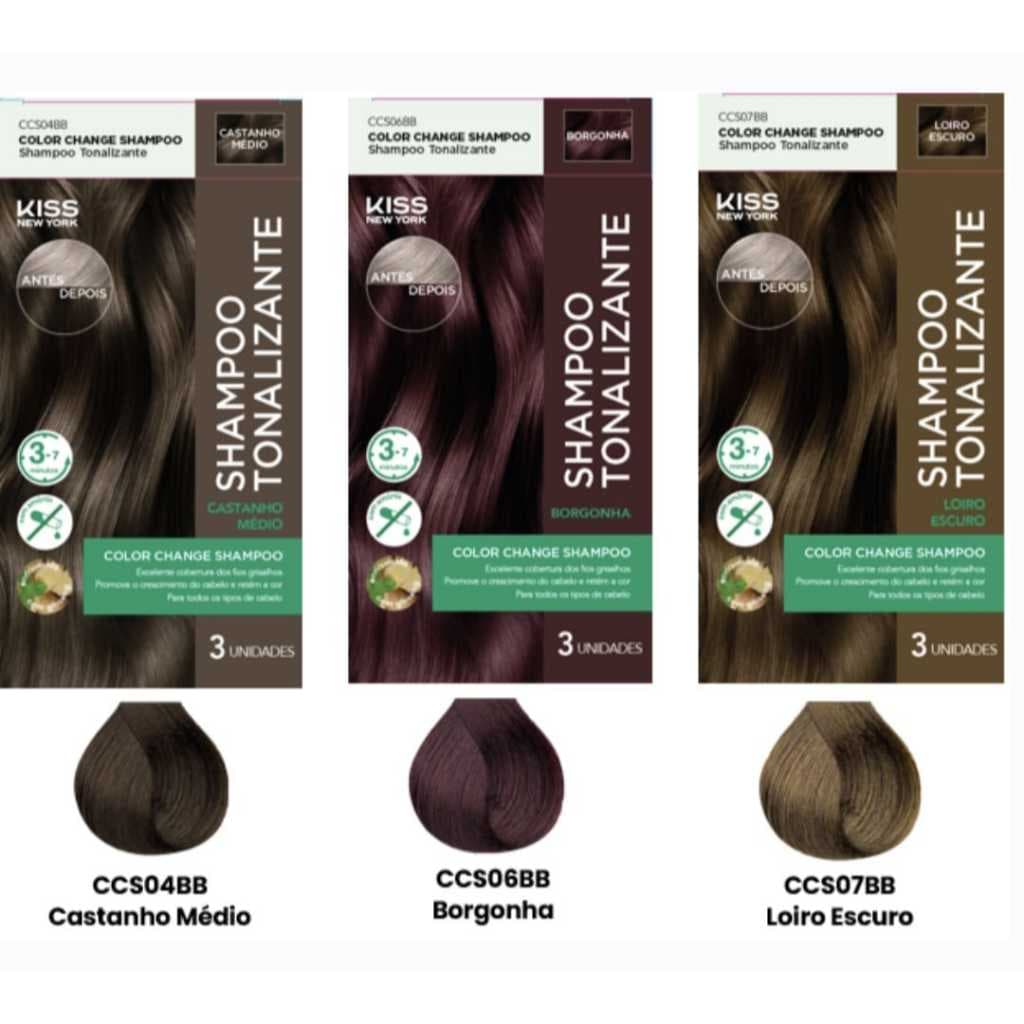 Kiss New York - Shampoo Tonalizante Color Change - ( Cores )