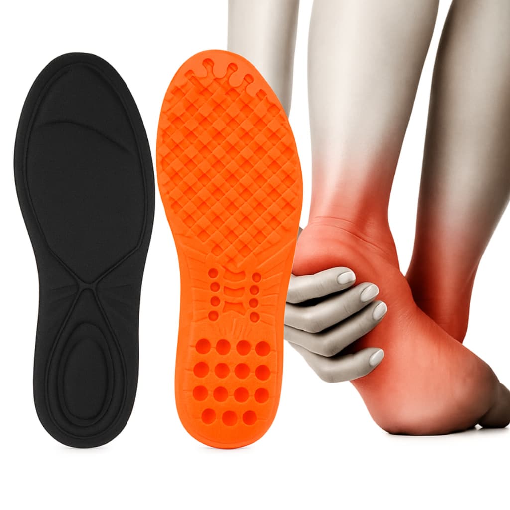 Palmilha Gel Ortopédica Anatômica Alívio Dor Pés e Calcanhar Bota Coturno Para Quem Trabalha de Pé