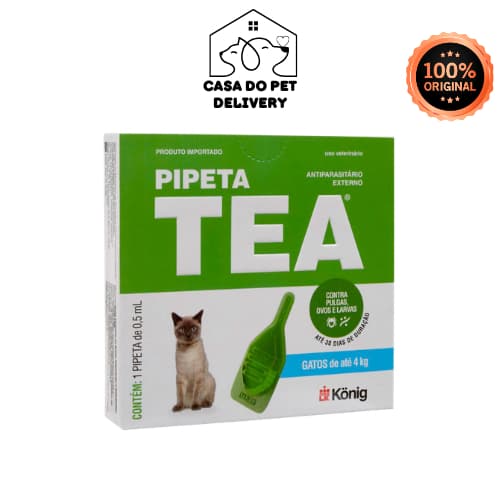 Pipeta Tea Antipulgas Para Gatos Até 4Kg - Konig