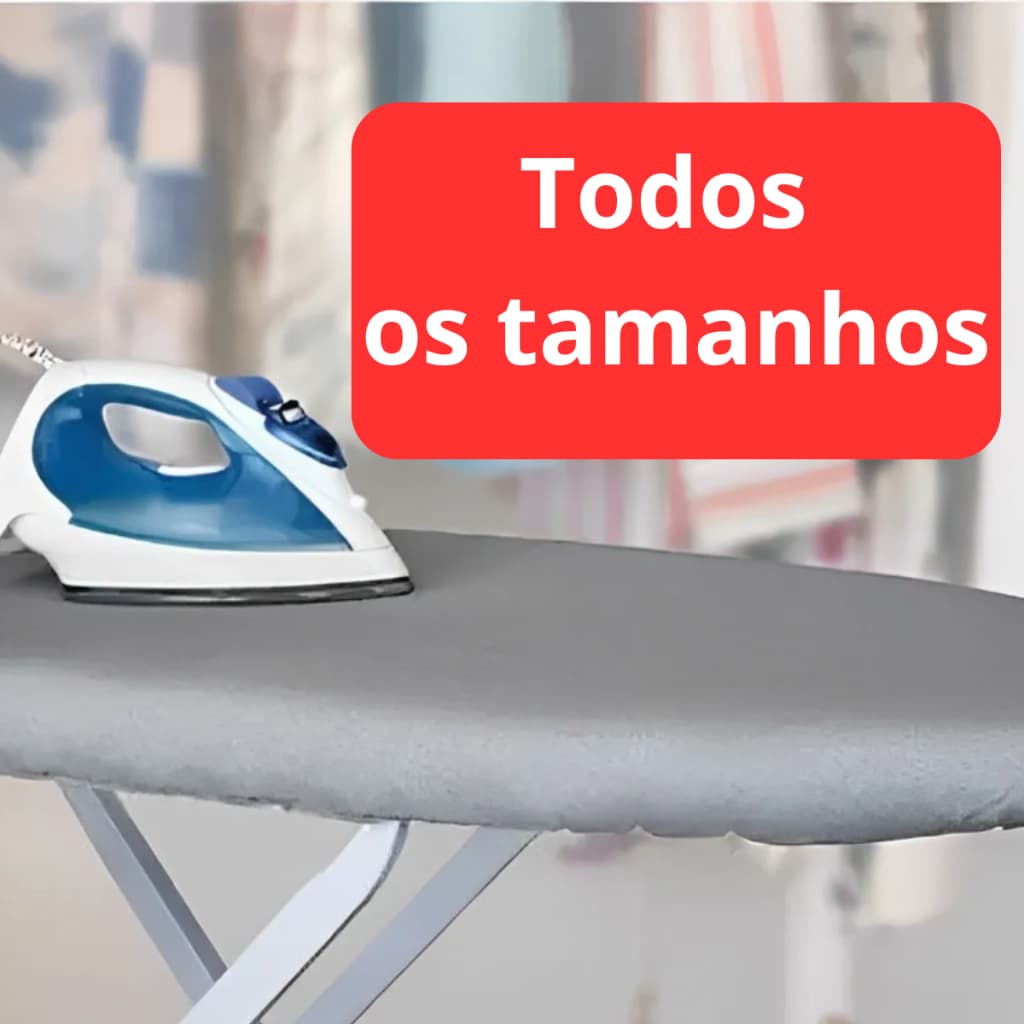Forro Térmico Tábua Passar Roupa Capa Cinza Com Espuma Aluminizada Tamanho Ajustável  Cordão Clickstock