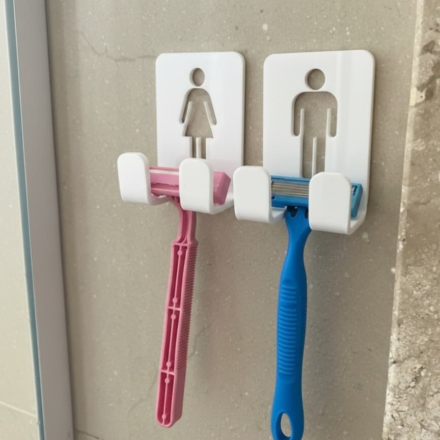 Suporte Lâmina Barbear Gilette Acrílico Organizador Porta Aparelho Barba Feminino Masculino Box