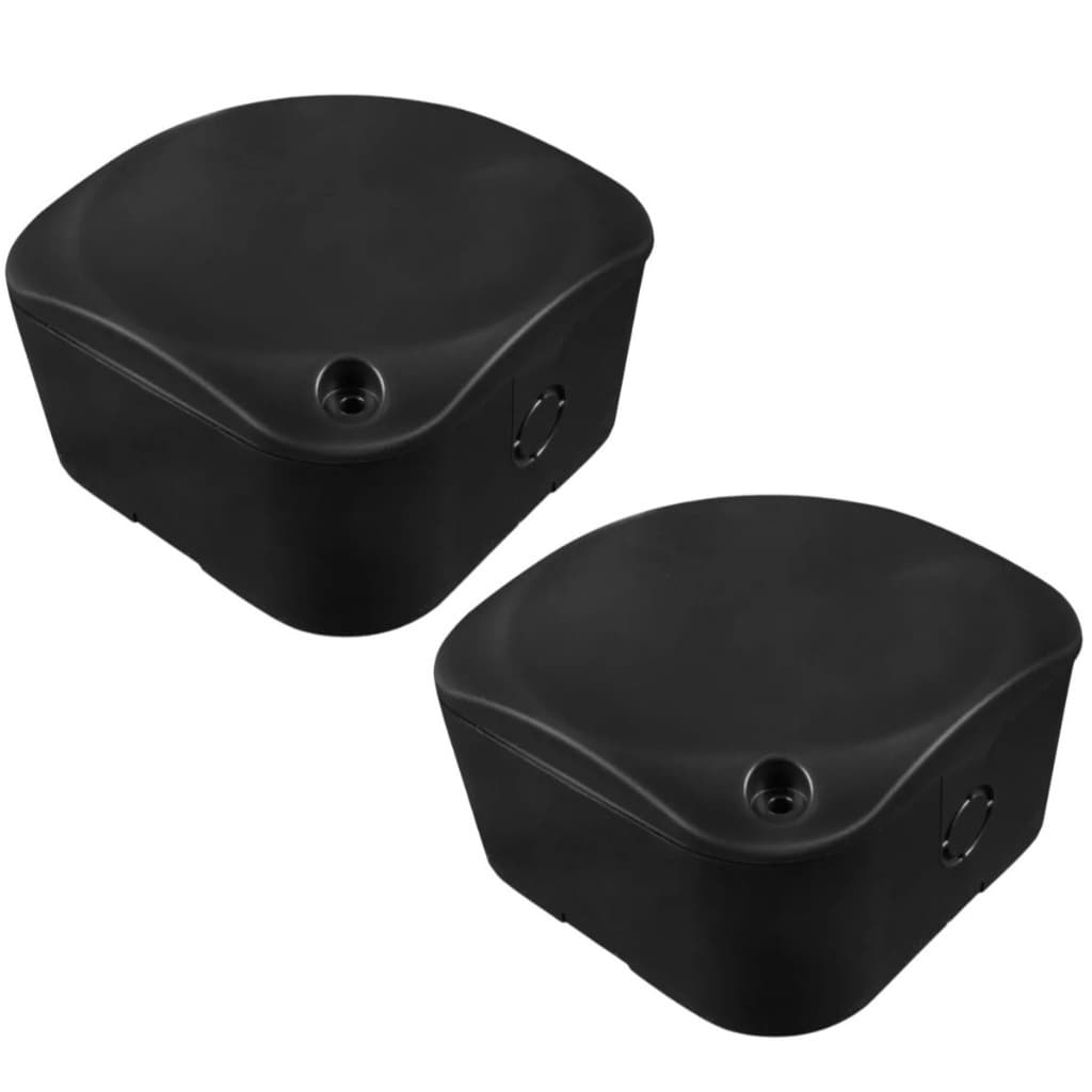 kit 02 Caixa Sobrepor Cftv Premium Hermética Preta 11x11x5,5 Cm