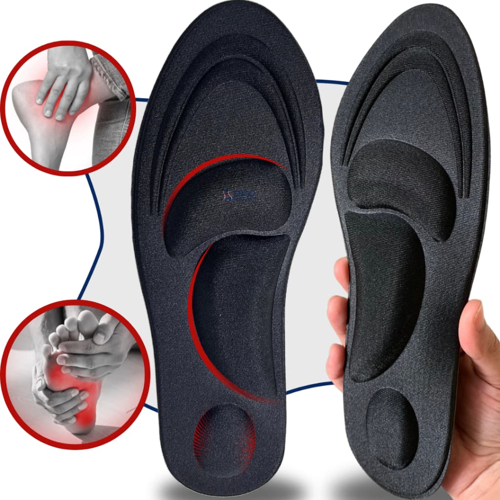 Par de Palmilha Ortopédica Macia para conforto, Suporte De Arco, Absorção De Choque para o dia todo