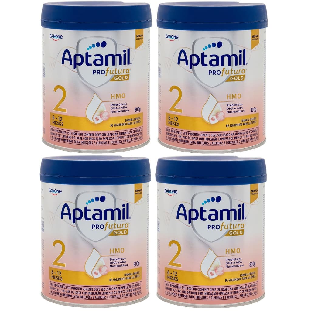 Kit 4 Latas Aptamil Profutura Gold 2 800g - 6-12 meses EQ.1