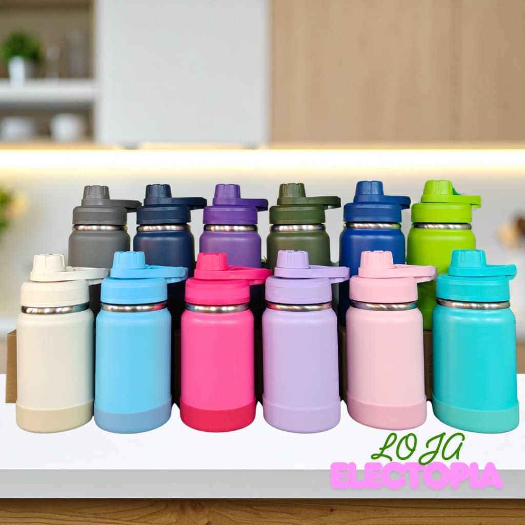 Garrafa Térmica 350 / 800 ml com bota De Silicone Protetora Copo Termico para Cafe Bebidas geladas