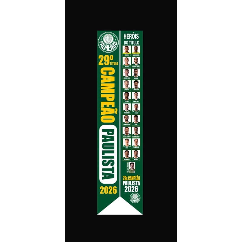 FAIXA DE CAMPEÃO PAULISTA 2026 PALMEIRAS