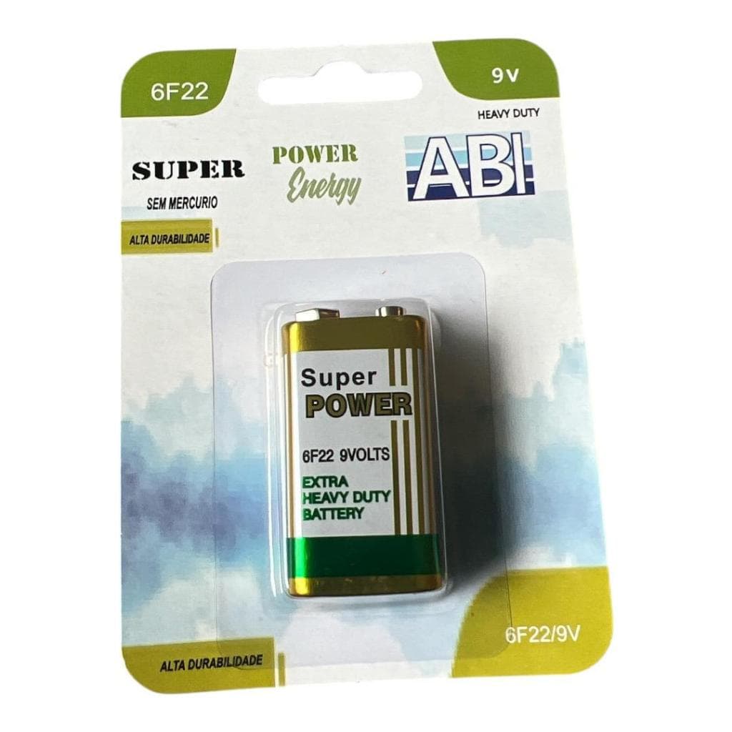 Kit com 3 Baterias 6F22 9V para violão