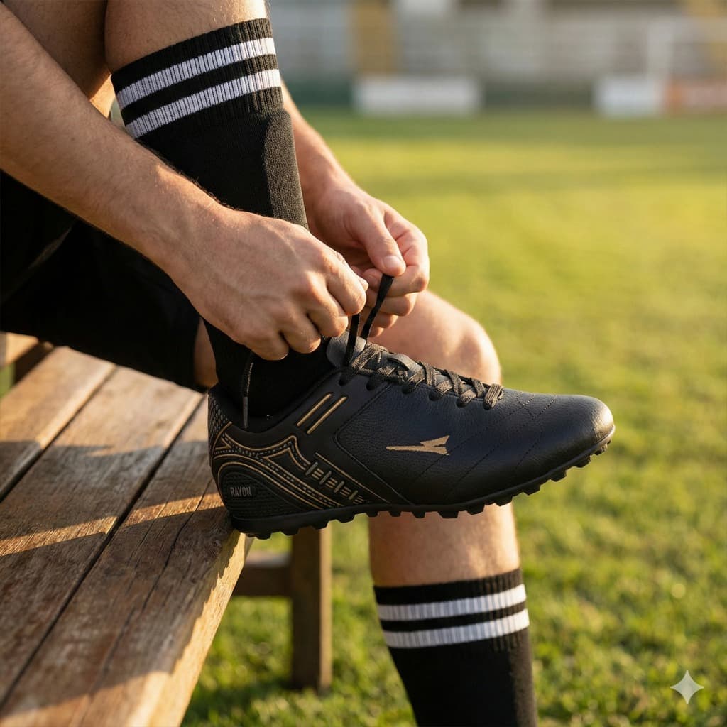 Chuteira de Couro Legitimo Society Masculina Unissex Grama Sintética Sola Borracha Colada Costurada