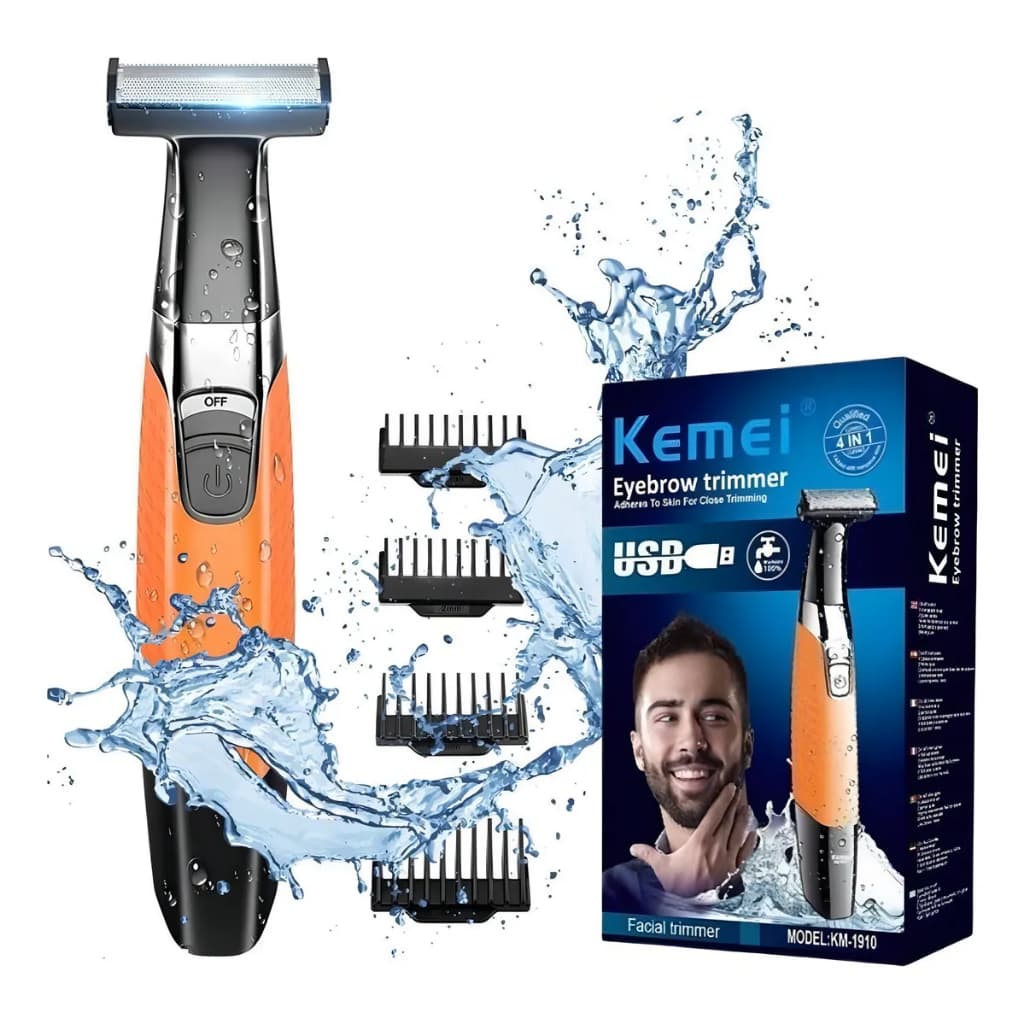 Kemei Barbeador  KM- 1910 Elétrico Recarregável