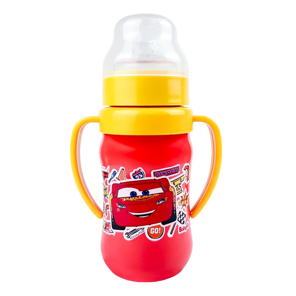 Super Copo Treinamento 300ml C/ Alça e Bico Flexível Carros Disney BabyGo