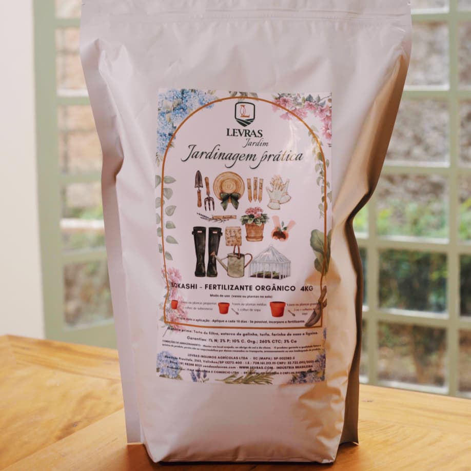 Bokashi Fertilizante Orgânico para Plantas 4 kg - LEVRAS JARDIM