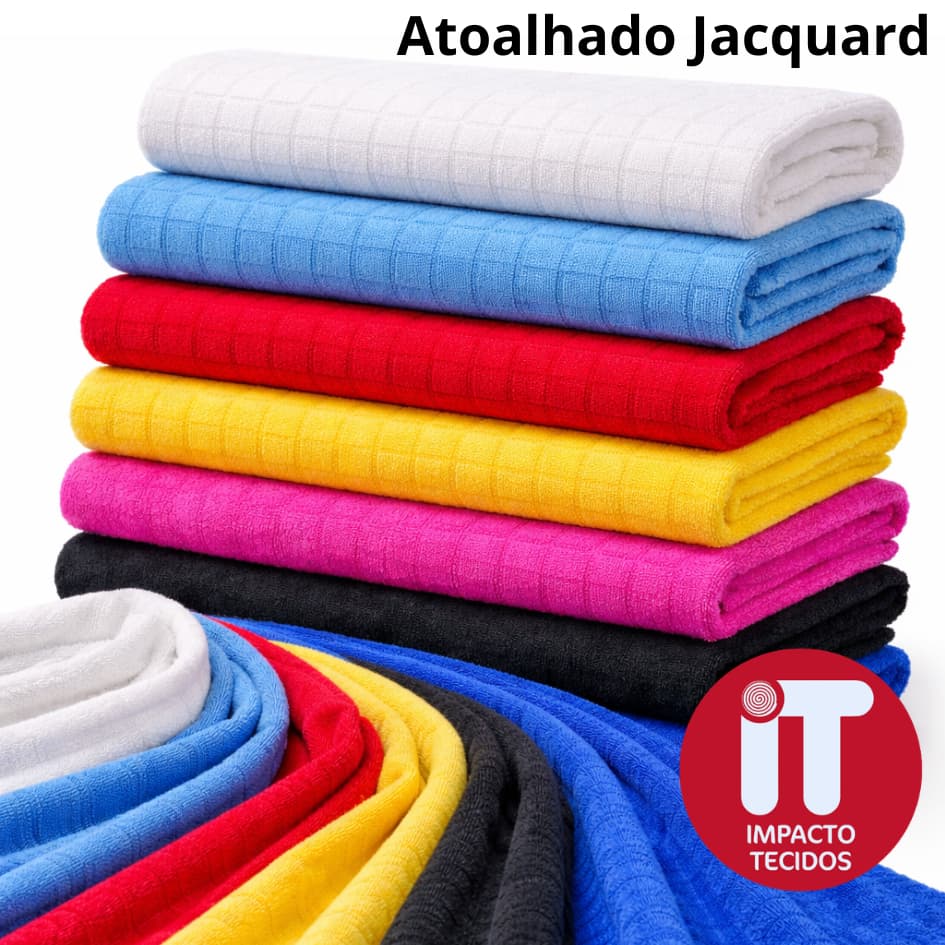 Tecido Atoalhado Felpudo Jacquard De Microfibra, Alta Absorção 1,50 de largura Para Toalha Limpeza