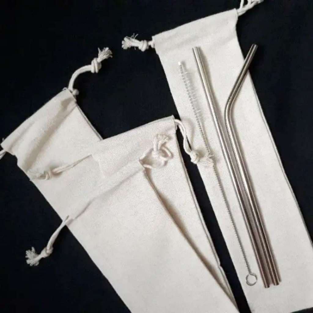 3/6/9 saquinhos biológicos de algodão [ pra guardar canudos ] - C&S BAZAR -