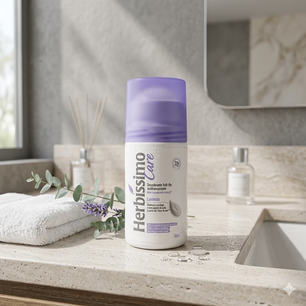 Desodorante Roll-On Antitranspirante Herbíssimo Care Lavanda 50ml