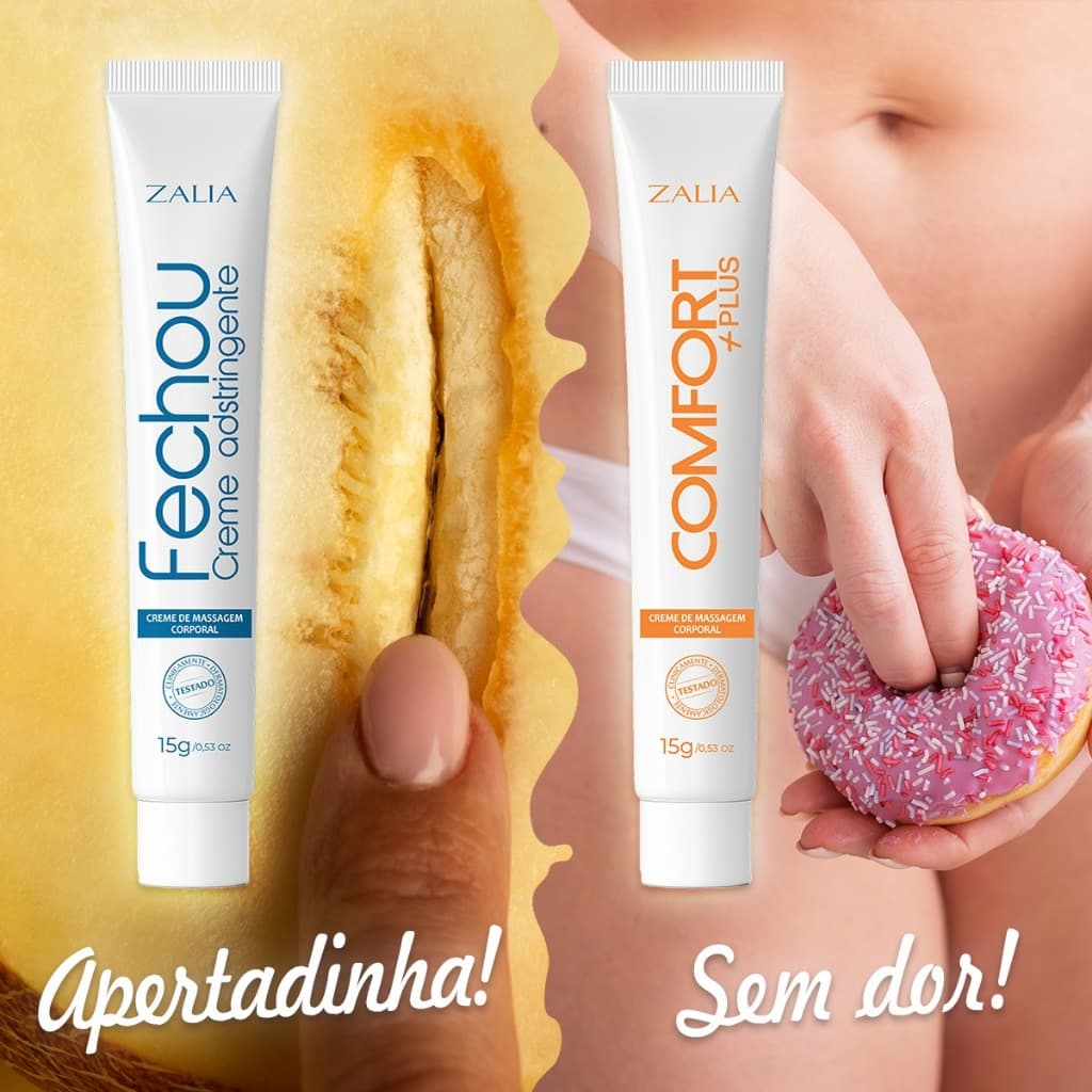 Lubrificante mais conforto anal +  Creme Adstringente mais apertadinha, virgem novamente .